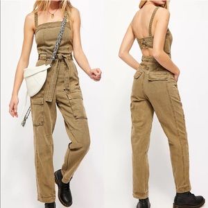 Free People Revolve Go West Utility Jumpsuit Large